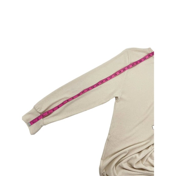 Fraiche By J In Ivory Long Sleeve Sweater Dress Size Large - Picture 7 of 10
